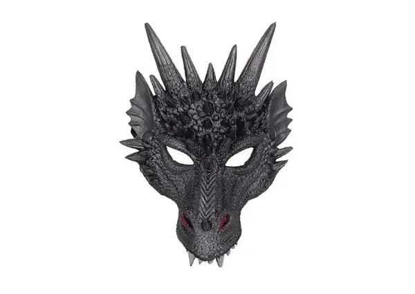 Himine Máscara Para Cosplay Diseño De Dragón Talla única Negro
