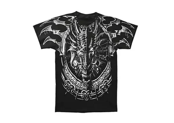 Liquid Azul De Los Hombres Plus Size Dragon Catcher Playera