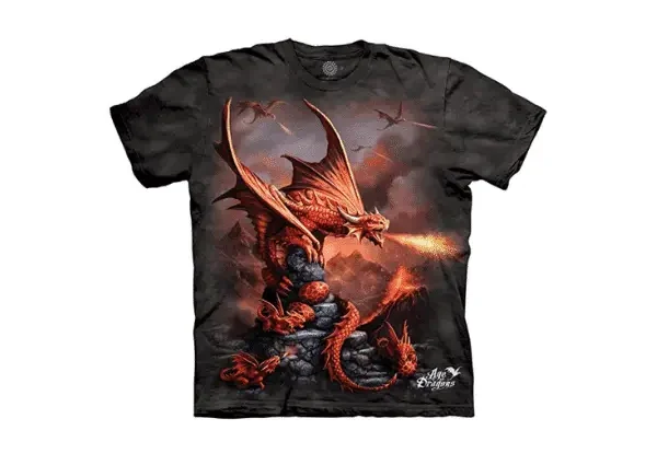 The Mountain Fire Dragon Camiseta Para Hombre