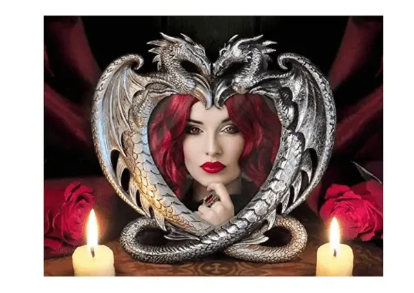 Alchemy Gothic England Marco De Fotos Diseño De Corazón De Dragón