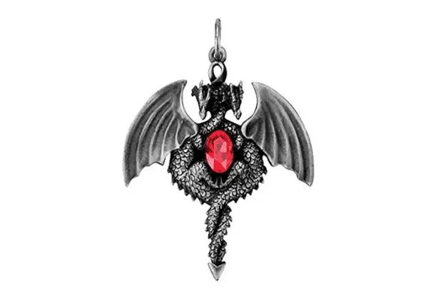 Double Dragon Colgante Medallón Collar Coleccionable Accesorio Joyas