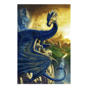 Eragon Dragon with Boy by Ciruelo Artist Painting Fantasy Cool Wall Decor Art Print Poster 12x18