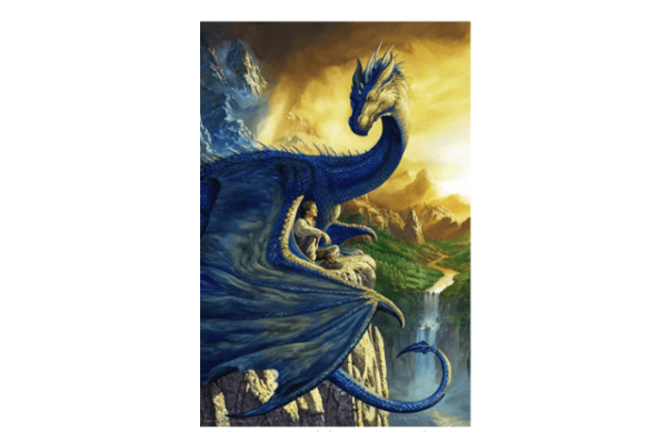 Eragon Dragon with Boy by Ciruelo Artist Painting Fantasy Cool Wall Decor Art Print Poster 12x18