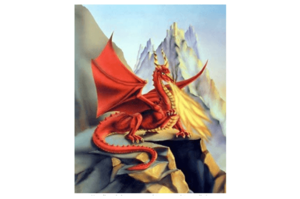Fire Dragon – mítico Sue Dawe Decor Art Print