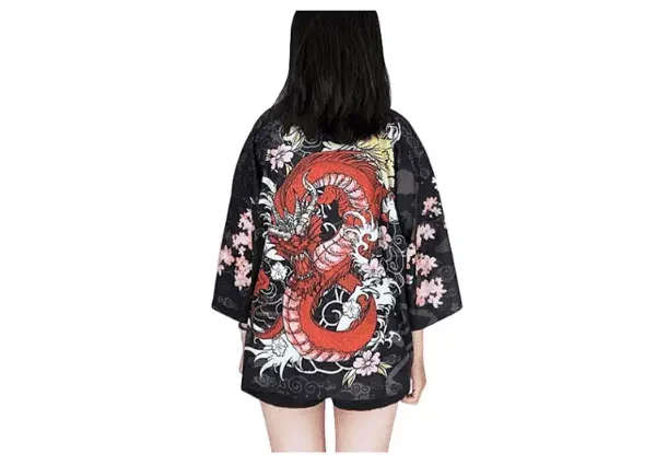 Kimono De Manga 3 4 Para Mujer Holgado Estilo Japonés Tallas S Xl
