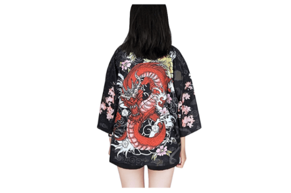 Kimono de manga 3-4 para mujer, holgado, estilo japonés, tallas S-XL