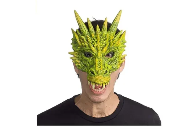 Máscara De Halloween Con Diseño De Dragón De Fantasía Para Adulto Talla única