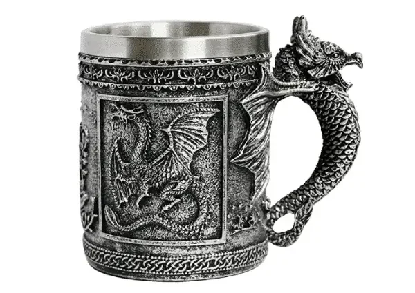 Medieval Roaring Dragon Mug Dungeons And Dragons Beer Stein Tankard Drink Cup 14oz Stainless Coffee Mug For Go