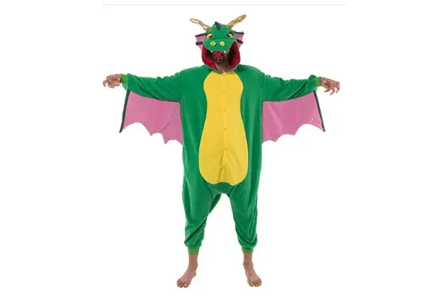 Spooktacular Creations Pijama De Felpa Unisex Para Adultos Disfraz De Un Dragón