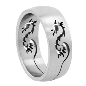 Surgical Stainless Steel Dragon Wedding Ring