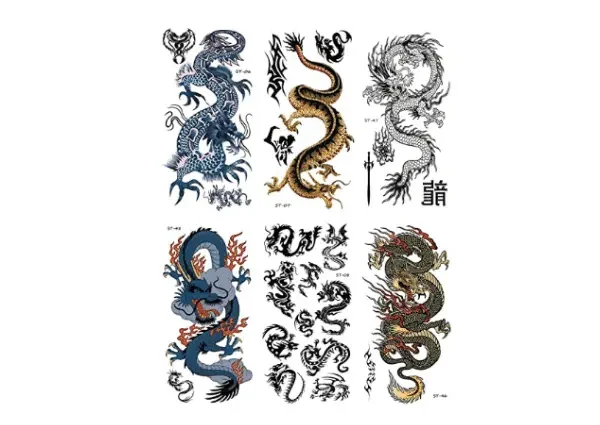 Supperb Mix Dragones Temporal Tatuaje6 Pack