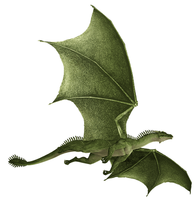 dragón verde volando